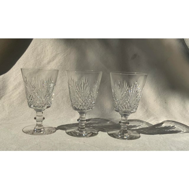 1910s Selection of Fine Crystal French Wine Goblets - Circa 1910 For Sale - Image 5 of 12