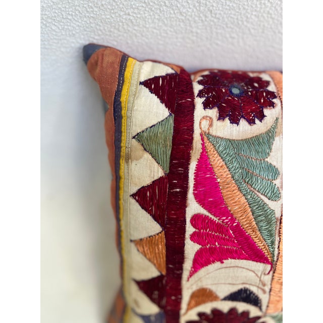 1930s Pillow With Uzbek Textile For Sale - Image 5 of 7