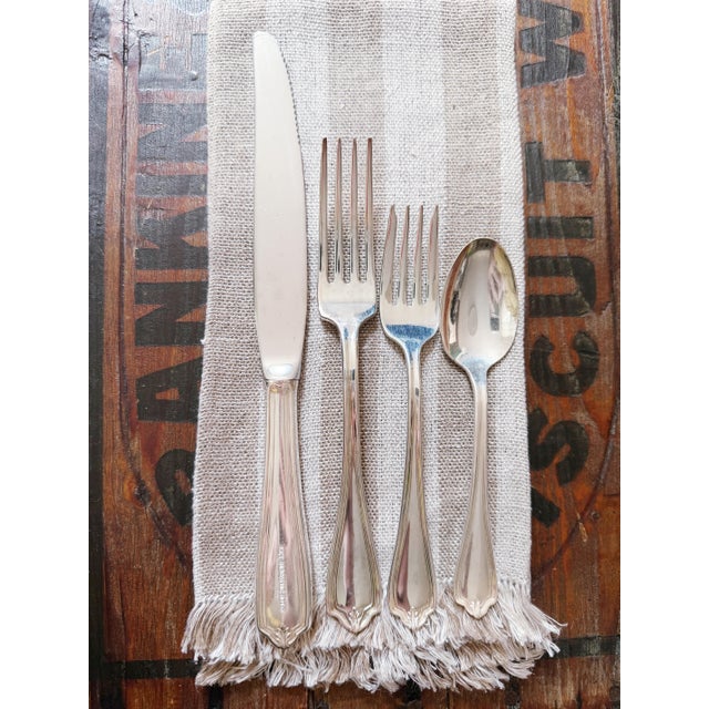 Mid-Century Modern 1960s 60 Piece Silver Plated Flatware Service for 12 From the Key Biscayne Hotel Miami For Sale - Image 3 of 11