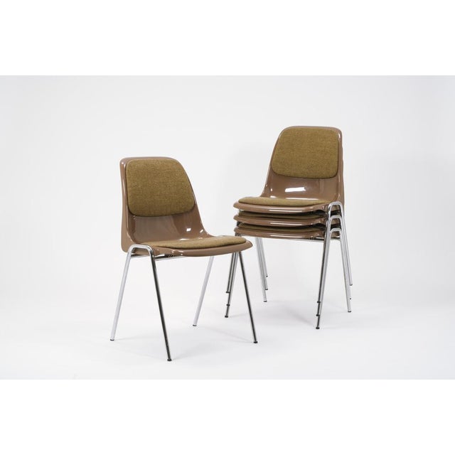 Contemporary Vintage Stacking Chairs from Drabert, Germany, 1980s, Set of 4 For Sale - Image 3 of 12