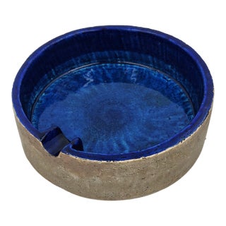 1960s Raymor Bitossi Italy Enamelled Ceramic Cigar Ashtray Trinket Catchall Bowl For Sale