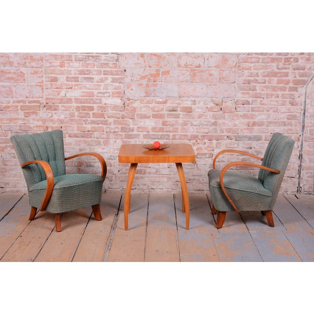 Art Deco Armchairs in Beech, Czech, 1920s, Set of 2 For Sale - Image 14 of 15