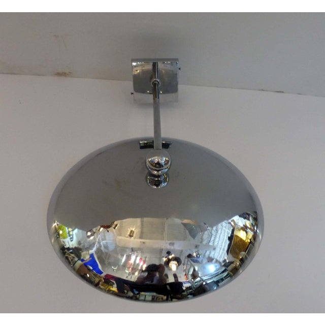 1950s Modern Chrome Disk Sconce For Sale In Miami - Image 6 of 9
