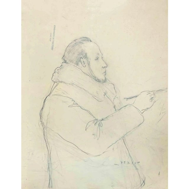 Garden is an Original drawing in pencil realized in the 20th Century by Henri Heraut (1894-1981). Good conditions. The...