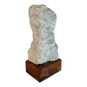 Abstract Sculpture in Chiseled Marble of a Male Torso by Artist ‘Si’ Gordon (11" High), Signed