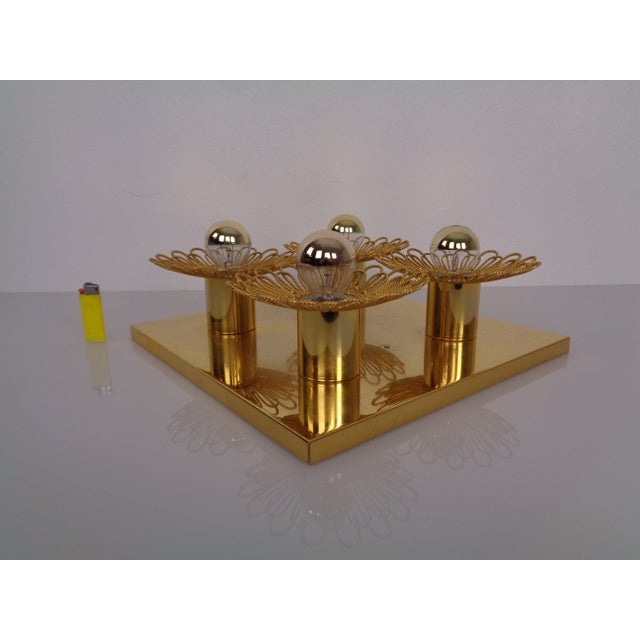 Space Age Gilt Brass Sconce by Joseph Brumberg, Germany, 1960s For Sale - Image 13 of 17