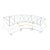 Vintage Woodard Chantilly Rose 3 Piece Curved Outdoor Sofa/Couch With Arms. Alternate Configuration: Love Seat and Setee., Attributed For Sale