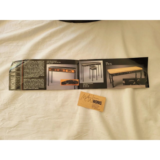 Michael Burns Brutalist Torch Cut Vase For Sale - Image 9 of 10