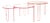 Minimalist Red Nesting Tables, 1970s, Set of 3 For Sale