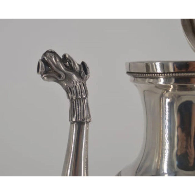 Early 21st Century Early 21st Century Sterling Silver Coffee/Tea Pot With Animal Spout For Sale - Image 5 of 6