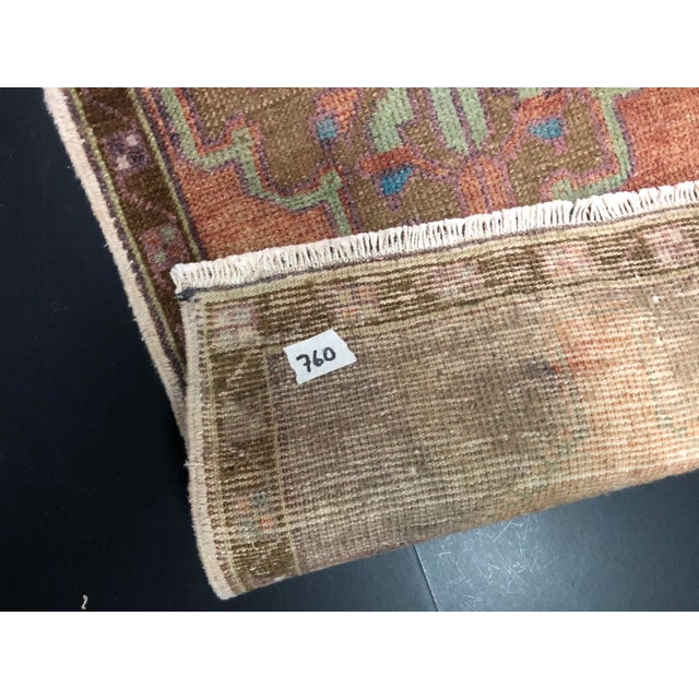 1960s Vintage Mid Century Oushak Rug For Sale - Image 5 of 6