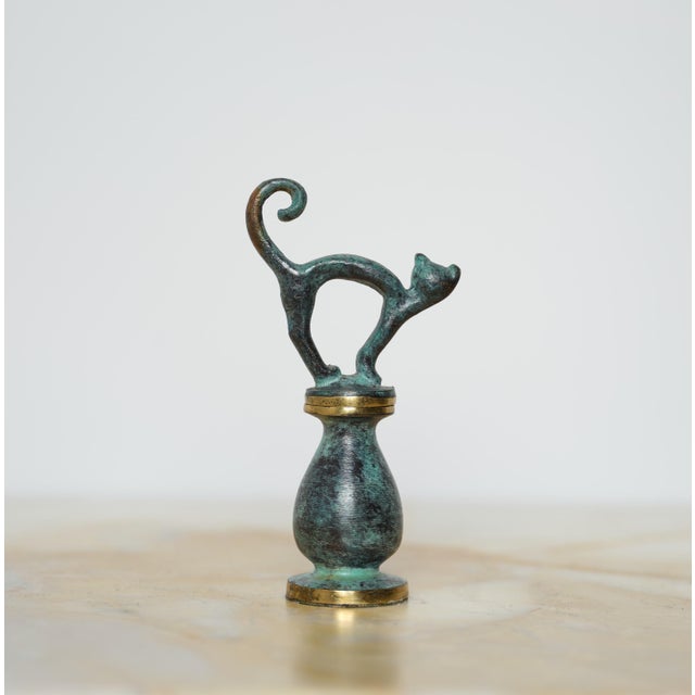 Mid-Century Modern Mid-Century Modern Austrian Brass Cat Corkscrew by Walter Bosse, 1950s For Sale - Image 3 of 6