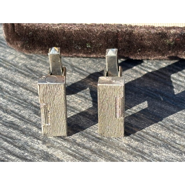1970s Dunhill! Fantastic Pair of Iconic 1970s Sterling Silver Lighter Cufflinks For Sale - Image 5 of 10