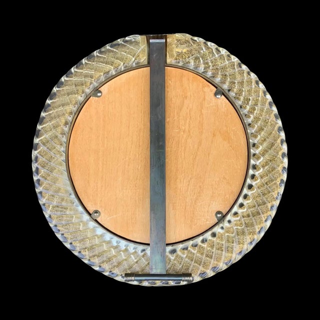 Gold Vintage Italian Venetian Vanity Mirror Art Deco W/ Gold Flecks Attributed to Murano Barovier & Toso For Sale - Image 8 of 9