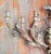 We are selling this very large Italian tole and wood wall sconces. This sconce has very large scale, it has eight carved...