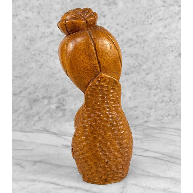 Mid 20th Century Mid-Century Carved Wood Ethnic Women Bust Sculpture For Sale - Image 5 of 9