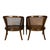 Pair Vintage Faux Bamboo Cane Barrel Chairs Hollywood Regency For Sale - Image 9 of 18