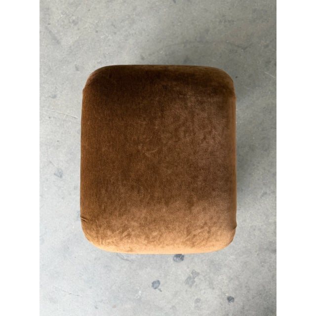 Textile Mohair Waterfall Bench / Stool - Custom For Sale - Image 7 of 15