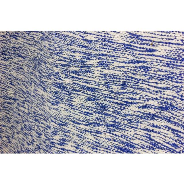 Vintage Berber Kilim Rug in Catalina Blue Wool, 1970s For Sale - Image 3 of 9