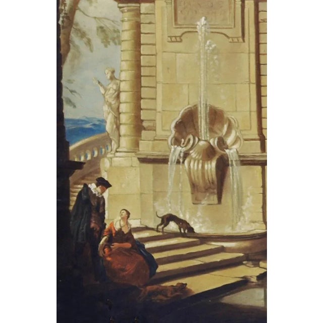 Gianluca D'Este, Italian Garden, Oil on Canvas For Sale - Image 3 of 6
