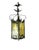 Mid-Century Modern Gothic Lantern in Wrought Iron and Amber Glass, 1960s For Sale - Image 3 of 11
