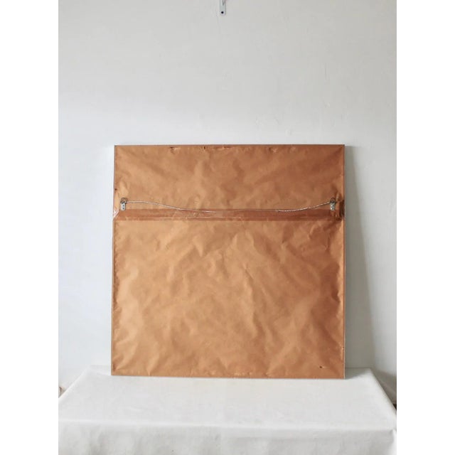 Abstract 1980s Frank Stella Sinjerli Variation Style Abstract Geometric Modernist Monumental Tapestry Needlepoint Framed For Sale - Image 3 of 8