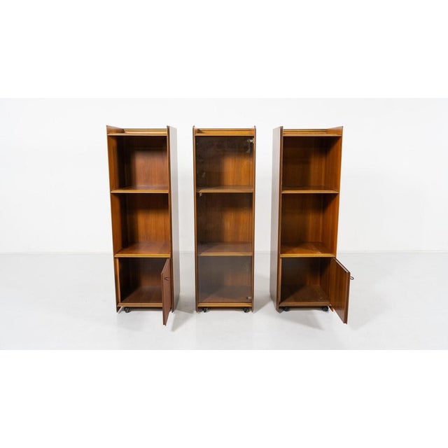 Mid-Century Modern Artona shelf by Afra & Tobia Scarpa for Maxalto, Wood and Leather, 1970s. This piece is attributed to...