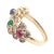 Late 20th Century Rare Christian Dior Yellow Gold Ruby Emerald Sapphire Diamond Flower Ring, Size 5.75 For Sale - Image 14 of 14