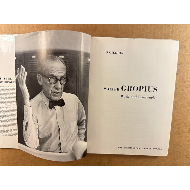 A rare and beautifully preserved mid-century monograph celebrating the groundbreaking work of Walter Gropius, the founder...
