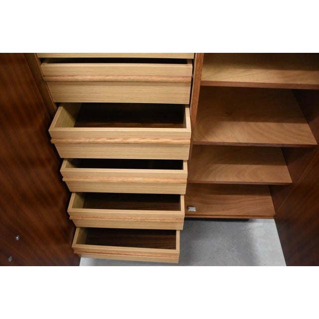 1970s Modern Teak Armoire Dresser For Sale - Image 9 of 10