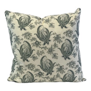 Kathryn Ireland Paisley Stripe Feather/Down Square Pillow For Sale