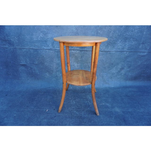 Art Nouveau Early 20th Century Thonet Two-Tier Bentwood Side Table For Sale - Image 3 of 8