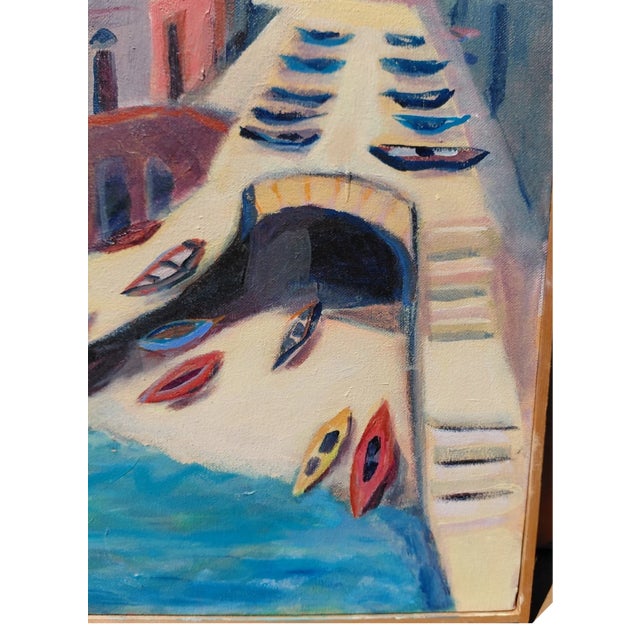Contemporary Ann Sayre Wiseman “Riomaggiore, Cinque Terre” Original Oil Painting, 2004 For Sale - Image 3 of 13