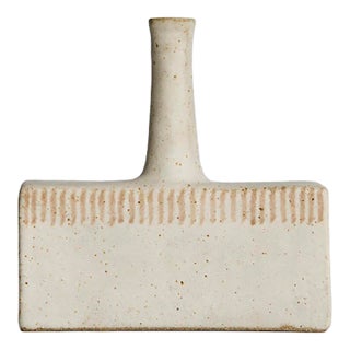 Bruno Gambone Signed Ceramic Vase: 1970s Italian Mid-Century Modern For Sale