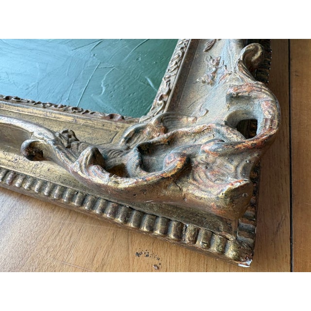 Green 2024 Amanda Carol Collection Green Abstract Oil Painting in Fine French Antique Frame For Sale - Image 8 of 16