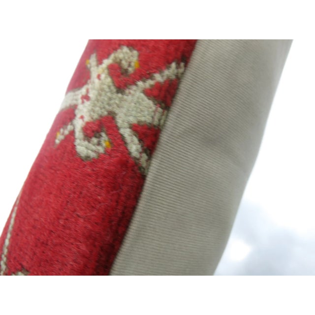 Spanish Vintage Boho Chic Floor Rug Pillow For Sale - Image 3 of 4