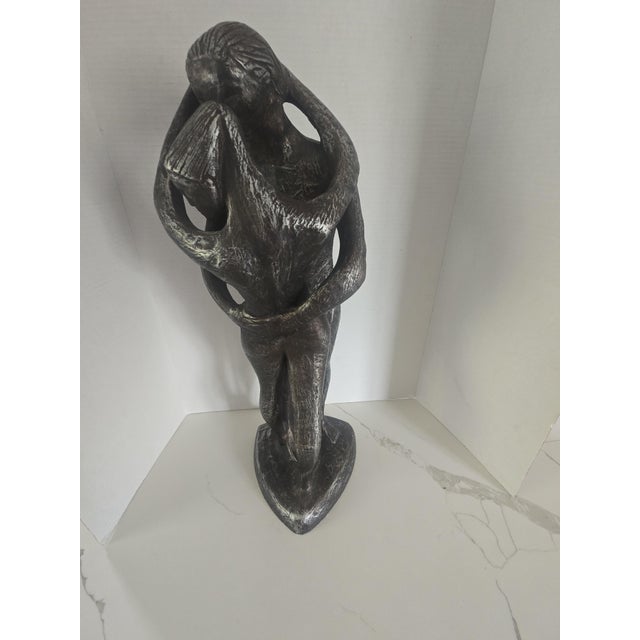Austin Productions Vintage 1969 Austin Productions "Lovers Embrace" Mid-Century Modern Sculpture - Brutalist Style For Sale - Image 4 of 6