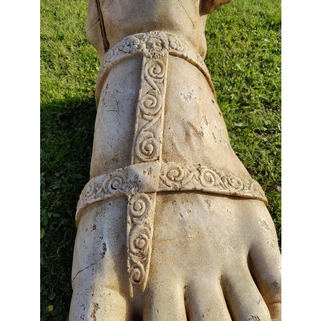 Unknown, Foot of Mercury, 18th Century, Greek Thassos Marble For Sale - Image 10 of 17