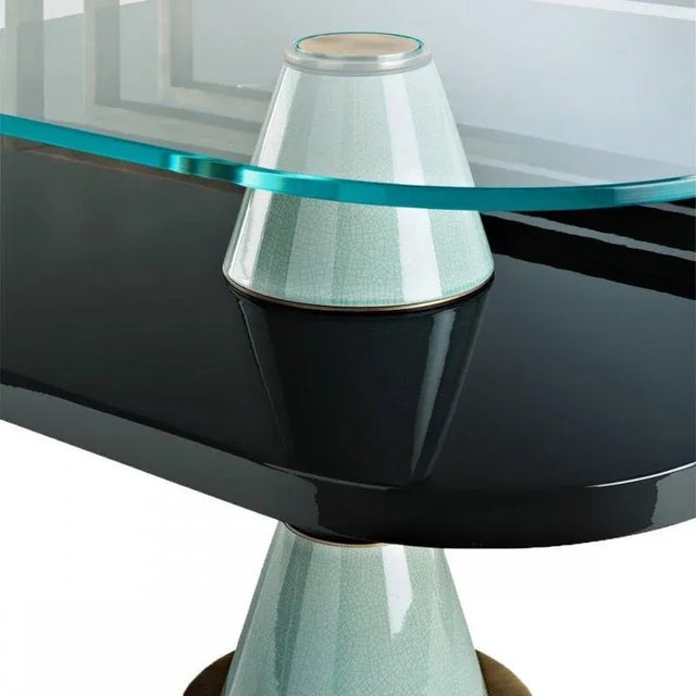 Metal Palm Square Coffee Table by Marioni For Sale - Image 7 of 8