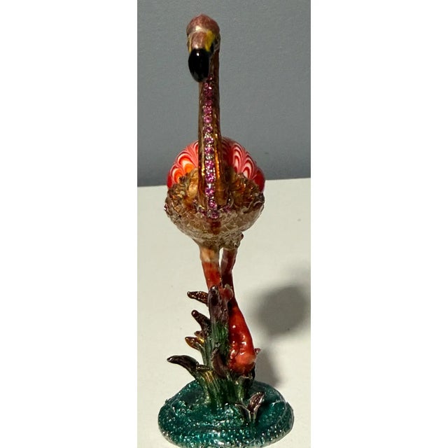 2000 - 2009 Rare 2006 Fitz and Floyd Guild Collection Jeweled Flamingo With Box For Sale - Image 5 of 12