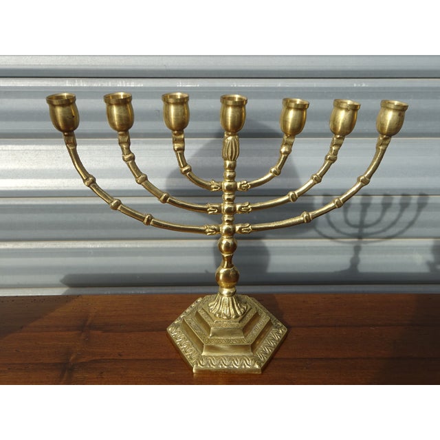 Seven-Branch Candleholder in Gilded Brass by Wainberg, 1960s For Sale - Image 18 of 18