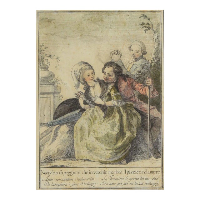 Carlo Lasinio, Tuscan Proverbs, Original Etching, 1786 For Sale