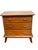 Three-drawer chest, splayed legs, brass handles, dating from the 1950s/60s Used condition