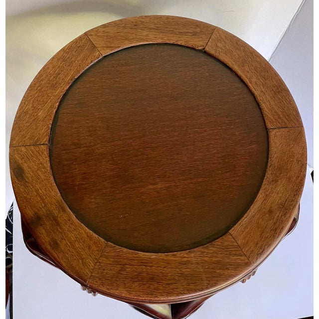 Mid 20th Century Chinese Asian Hardwood Carved Drum Stool For Sale In Los Angeles - Image 6 of 11