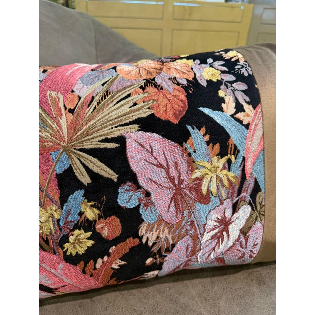 Tropical Mocha Velvet Cushion Cover For Sale - Image 12 of 16