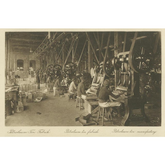 Kleingrothe, Petroleum Tin Factory & Filling Operations, Sumatra, 1900, Photogravure For Sale - Image 9 of 18