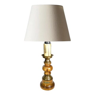 Rustic Wooden Table Lamp, France, 1960s For Sale