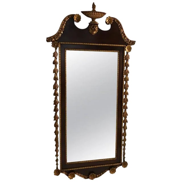 Giltwood Mahogany Mirror For Sale