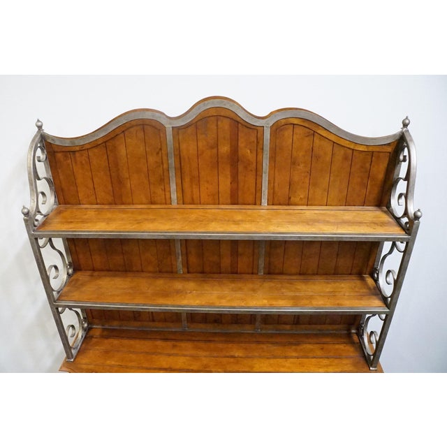Late 20th Century Century Furniture Solid Cherry Town & Country Somerset 66" Buffet W. Bakers Rack Hutch 42-412 For Sale - Image 5 of 11