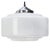 Vintage Art Deco White Opaline Glass Pendant Lamp from Philips For Sale - Image 9 of 9